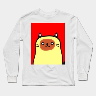 Little Yellow Cat Graphic Long Sleeve T-Shirt